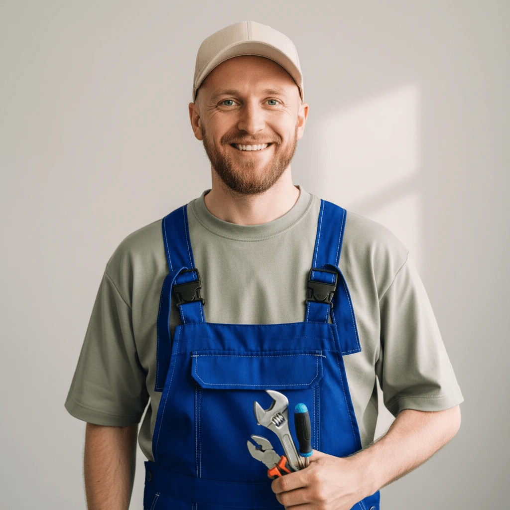 technician picked a wrench.