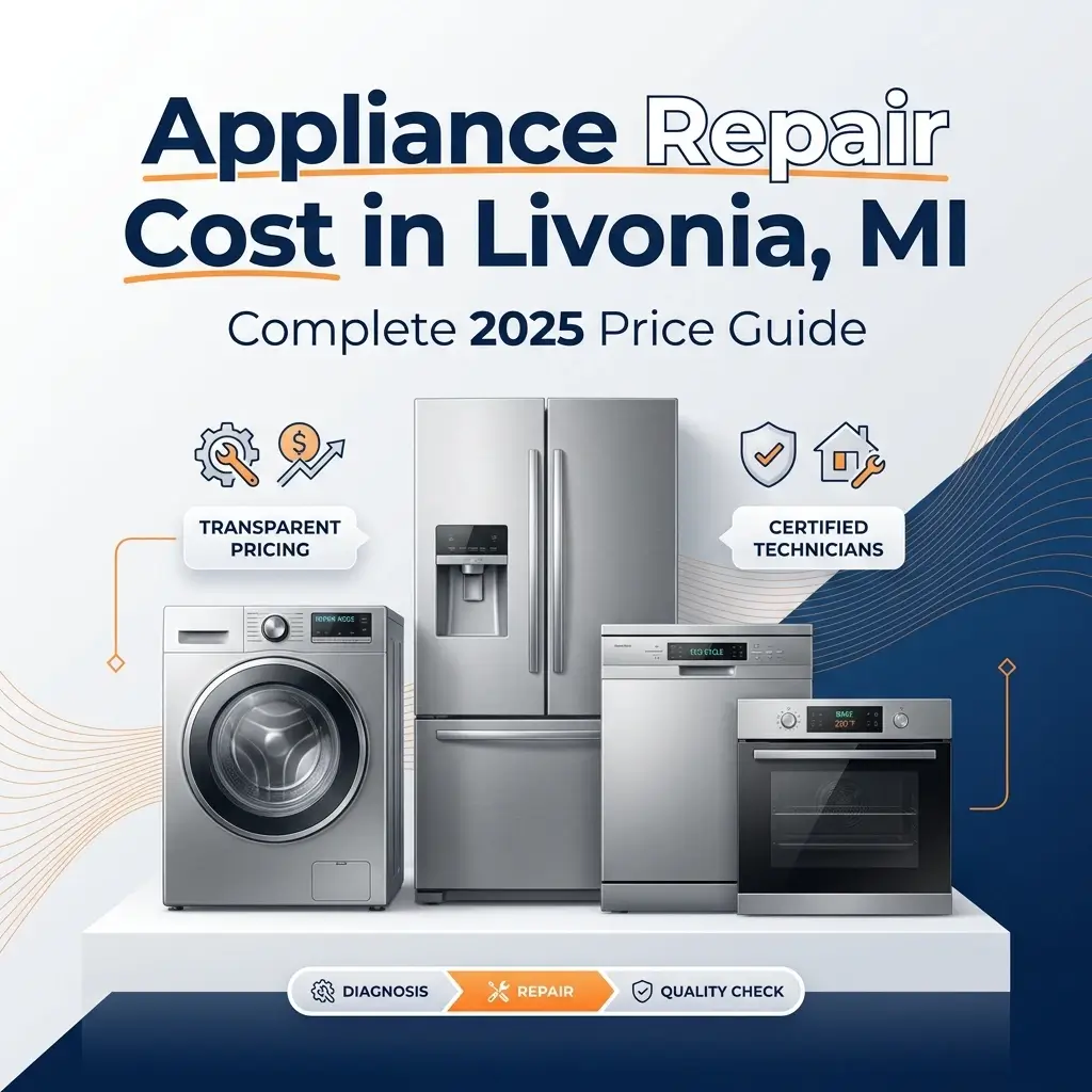 Appliance Repair Cost in Livonia, MI: Complete 2025 Price Guide.